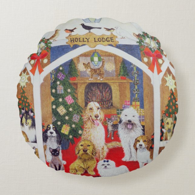 Coussins Ronds Favoris noirs et blancs (Devant)