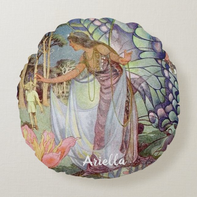 Coussins Ronds Fée vintage (Devant)