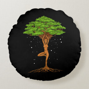 Coussins Ronds Femmes Yoga Arbre De Vie