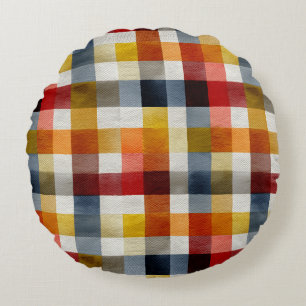 Coussins Ronds Ferme fantaisiste plaid aquarelle