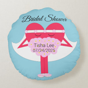 Coussins Ronds Fête des mariées du coeur qui se marie