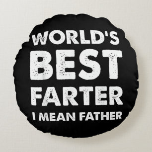 Coussins Ronds Fête des Pères Papa Rétro Meilleur Pète du Monde J