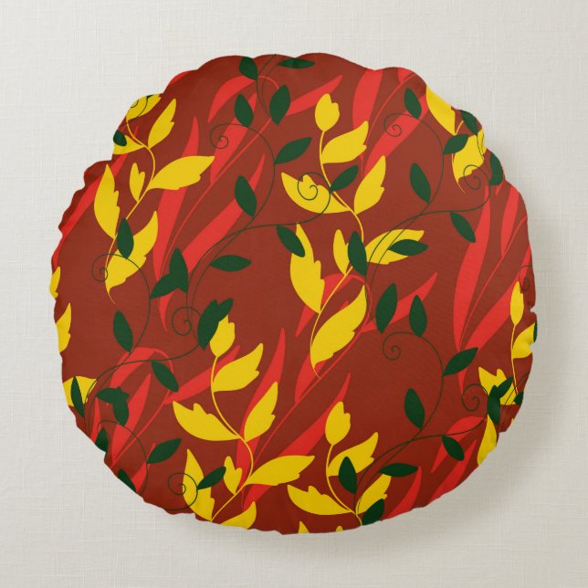 Coussins Ronds feuille (Devant)