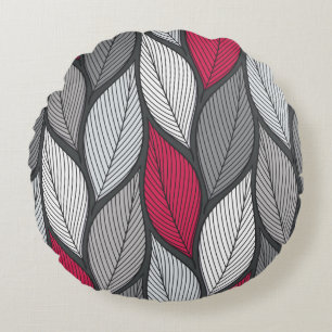 Coussins Ronds Feuille coloré stylisé motif sans soudure