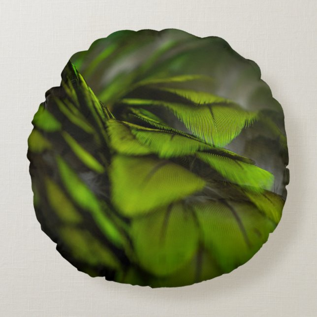 Coussins Ronds Feuille verte (Devant)