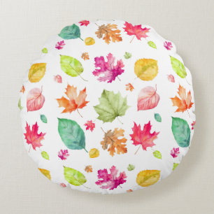 Coussins Ronds Feuilles automnales