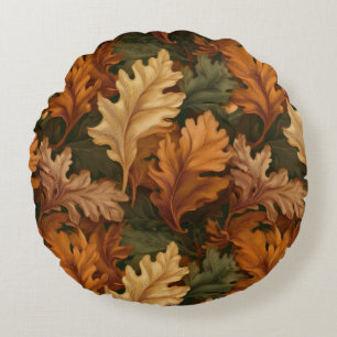 Coussins Ronds Feuilles automnales