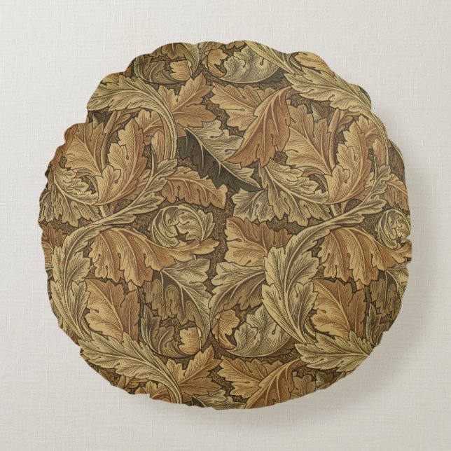 Coussins Ronds Feuilles d'Acanthus par William Morris, Textile An (Devant)