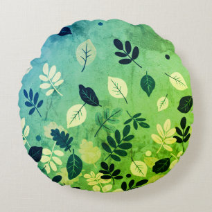 Coussins Ronds Feuilles d'automne minimales