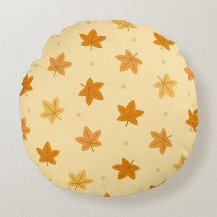 Coussins Ronds Feuilles d'automne vintage rétro motif