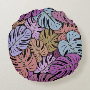 Coussins Ronds Feuilles de Monstera #7