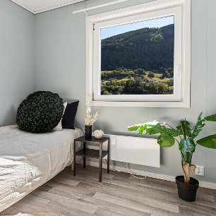 Coussins Ronds Feuilles de motif noir vert