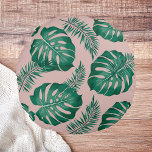 Coussins Ronds Feuilles Pink & Green Palm sans couture Motif<br><div class="desc">Le Tropical Pink & Green Palm Feuille Seamless Motif est un design dynamique et animé avec un assortiment de feuilles de palmiers rose et vert disposés en motif extensible. Le motif a une disposition transparente, ce qui signifie que les bords de la conception se mélangent de manière transparente pour créer...</div>
