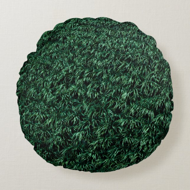Coussins Ronds Feuilles verts (Devant)