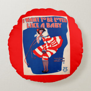 Coussins Ronds Fiche de la chanson des années 1920 I Want to Be L
