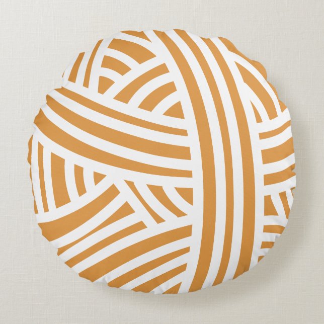 Coussins Ronds Fil Couleur Personnalisé - Balle en Fil Stylisé (Devant)