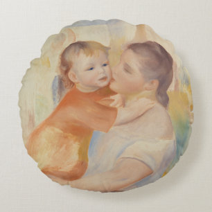 Coussins Ronds Fille laveuse et enfant (1886) Pierre-Auguste Reno