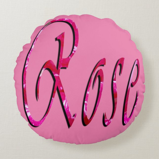 Coussins Ronds Filles Appelées Roses, (Devant)