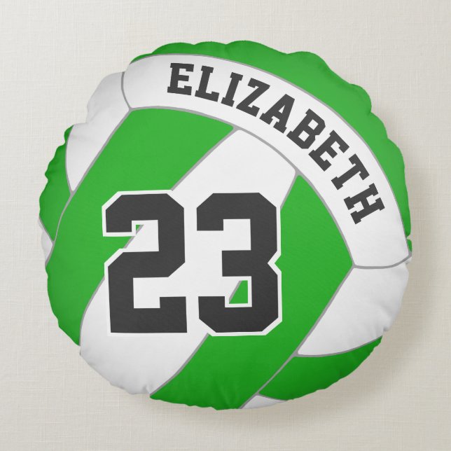 Coussins Ronds Filles volley-ball N'IMPORTE QUELLE couleur avec s (Devant)