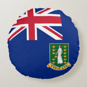 Coussins Ronds Flag des îles Vierges britanniques