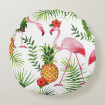 Flamant rose et ananas