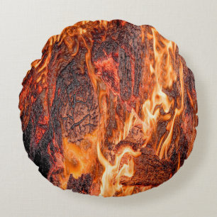 Coussins Ronds Flamme orange
