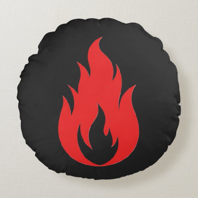 Coussins Ronds Flamme rouge (Devant)