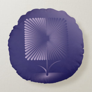 Coussins Ronds Fleur carrée violette
