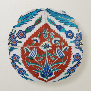 Coussins Ronds Fleur de céramique turque
