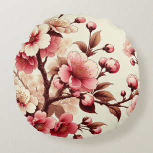Coussins Ronds Fleur de Cerisier