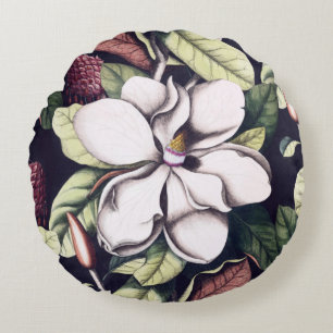 Coussins Ronds Fleur de Magnolia