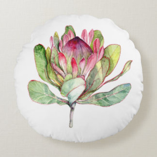 Coussins Ronds Fleur de Protea