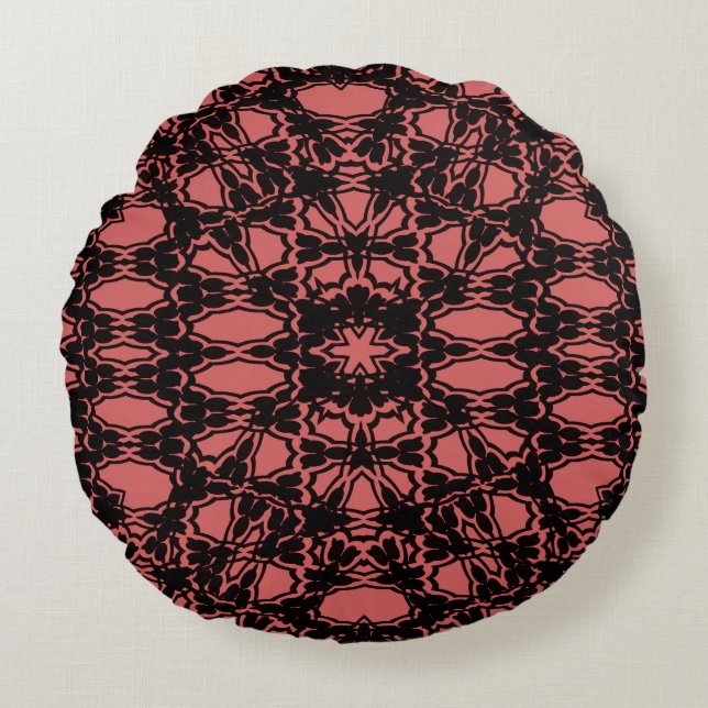 Coussins Ronds Fleur kaléidoscope (Devant)