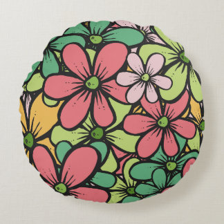 Coussins Ronds Fleur Passion