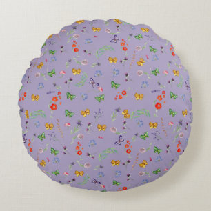 Coussins Ronds Fleur sauvage romantique