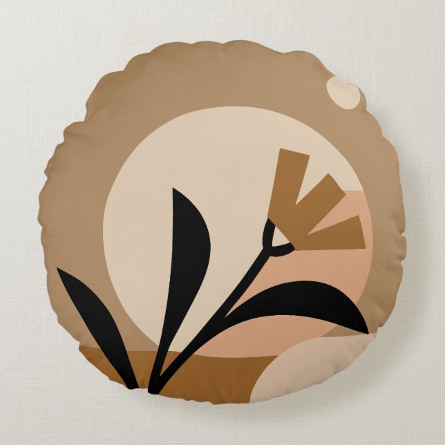 Coussins Ronds Fleur Sun Boho (Devant)