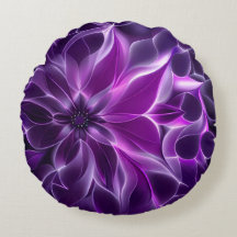 Fleur violette profonde fractale hypnotique