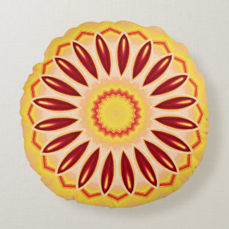 Coussins Ronds Fleuron couleur kaléidoscope