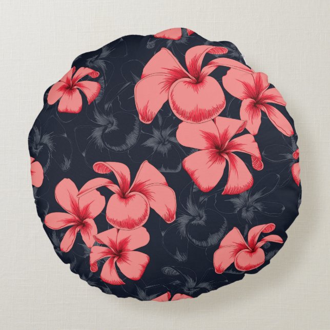 Coussins Ronds fleurs (Dos)