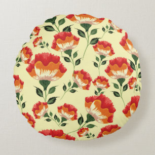 Coussins Ronds Fleurs colorées sans couture motif