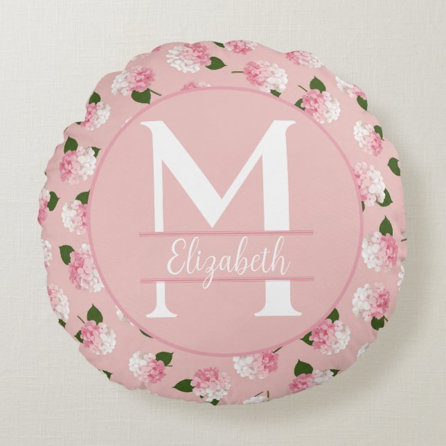 Coussins Ronds Fleurs de jardin vintages (Devant)