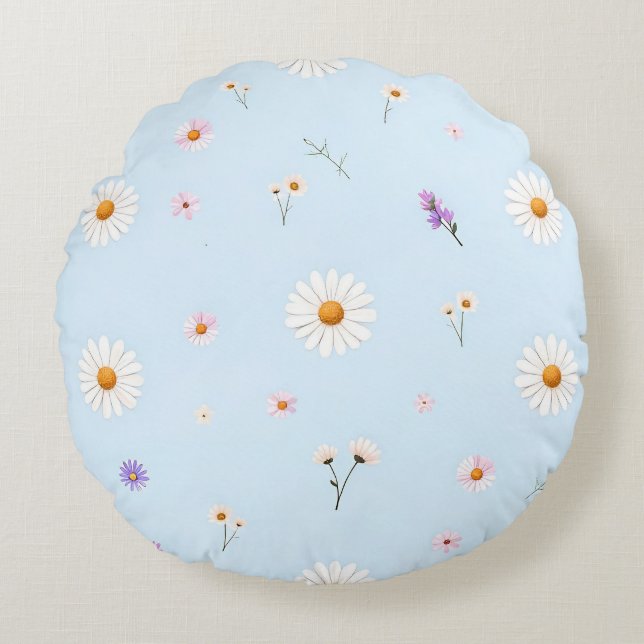 Coussins Ronds Fleurs de lilas  (Devant)