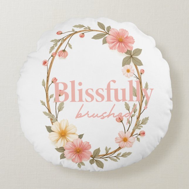 Coussins Ronds Fleurs de mellow (Devant)