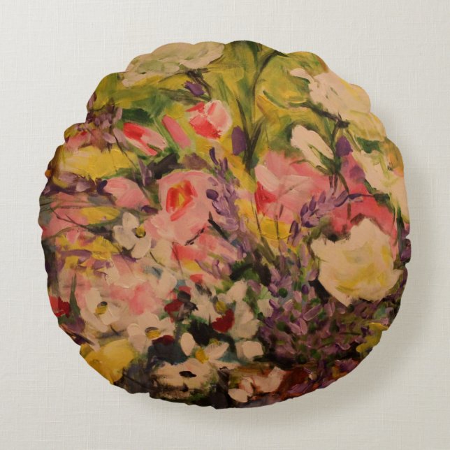 Coussins Ronds Fleurs de printemps (Devant)
