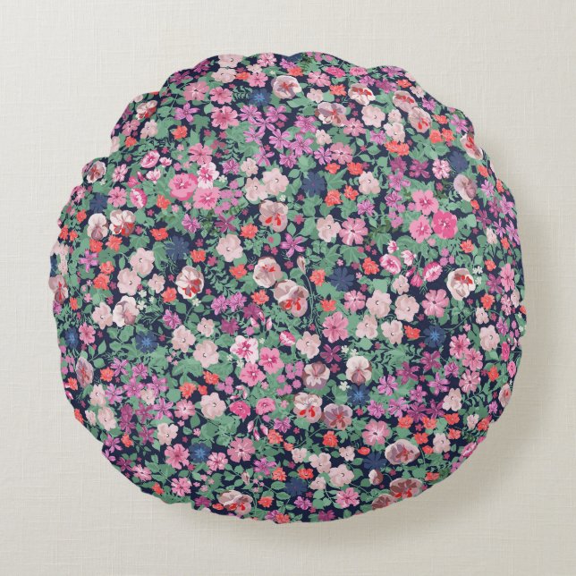 Coussins Ronds Fleurs de printemps : impression plante transparen (Devant)