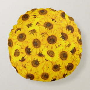 Coussins Ronds Fleurs de soleil