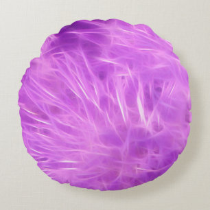 Coussins Ronds Fleurs de teintes violettes transformées
