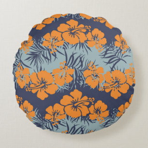 Coussins Ronds Fleurs d'Hibiscus : Papier peint Vintage