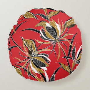 Coussins Ronds Fleurs exotiques : Polka Dot Vintage