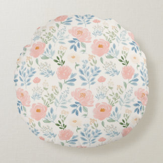 Coussins Ronds Fleurs peintes Floral Star